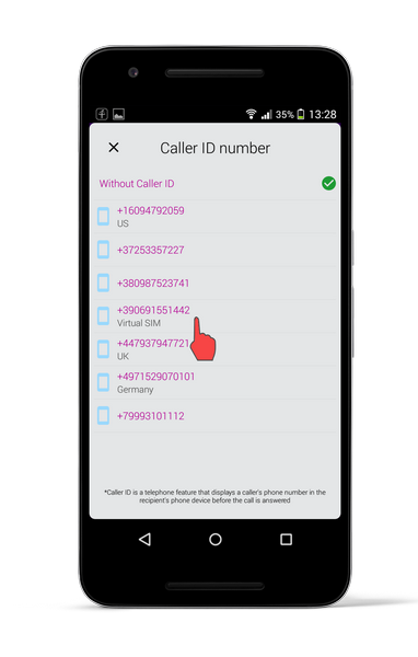 caller id virt sim rus