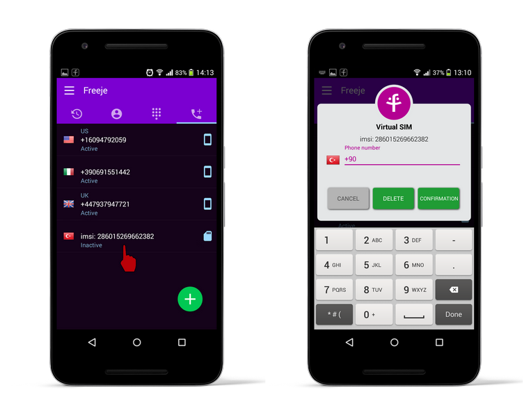 confirm imsi of virtual sim rus